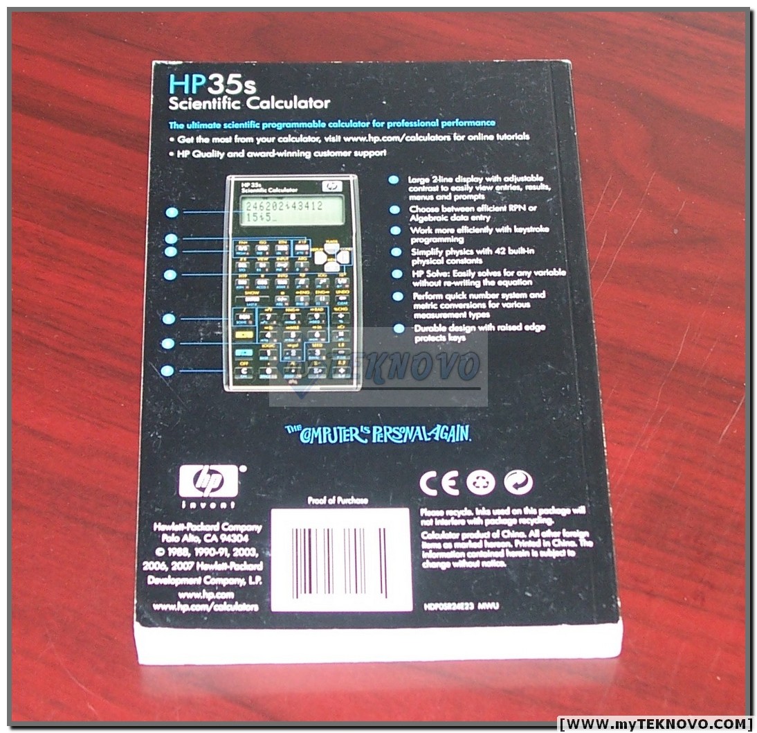 HP 35s Calculator User