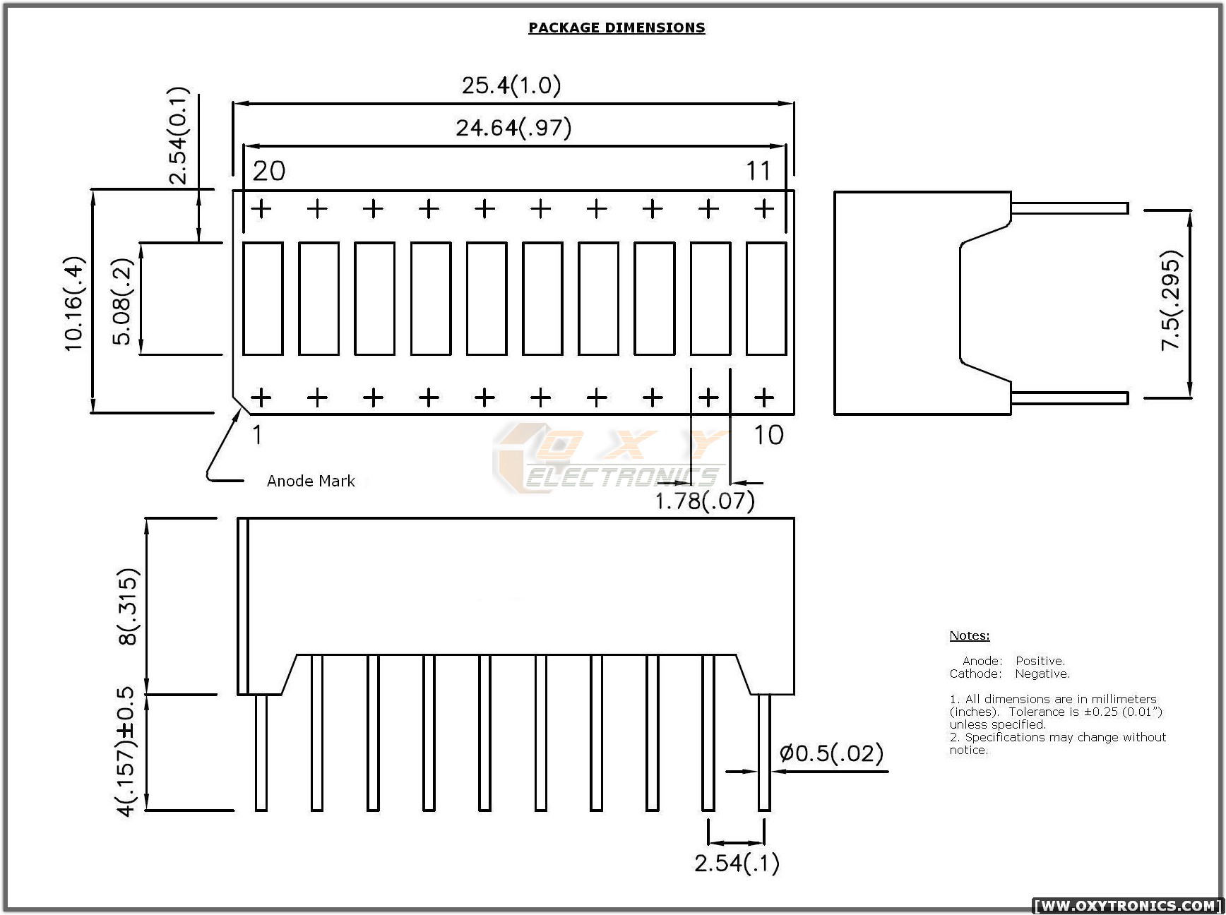10 pcs x BLUE 10Segments LED BARGRAPH Array B/W Face (LED Bar Light) USA eBay